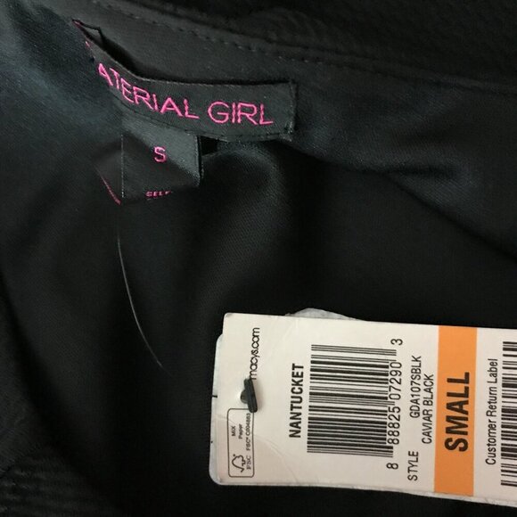Material Girl Black One-Shoulder Fit and Flare Mini Dress NWT SMALL - Picture 7 of 7